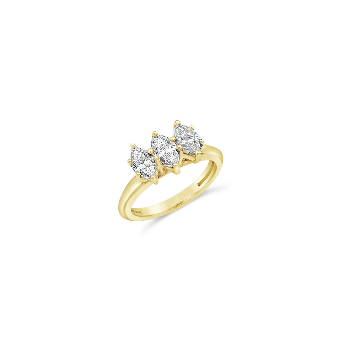 18K Yellow Gold 1.24 Carat Diamond Engagement Ring