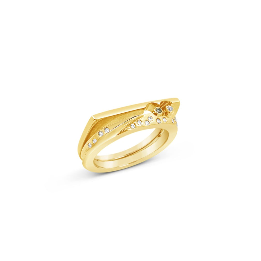 18K Yellow Gold 0.12CTW Diamond Estate Band
