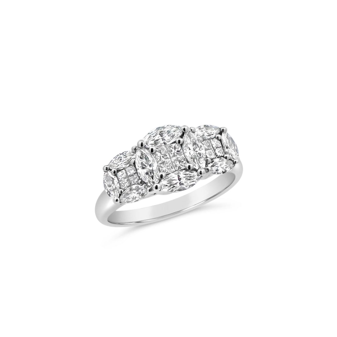 18K White Gold 1.09 CTW Diamond Engagement Ring
