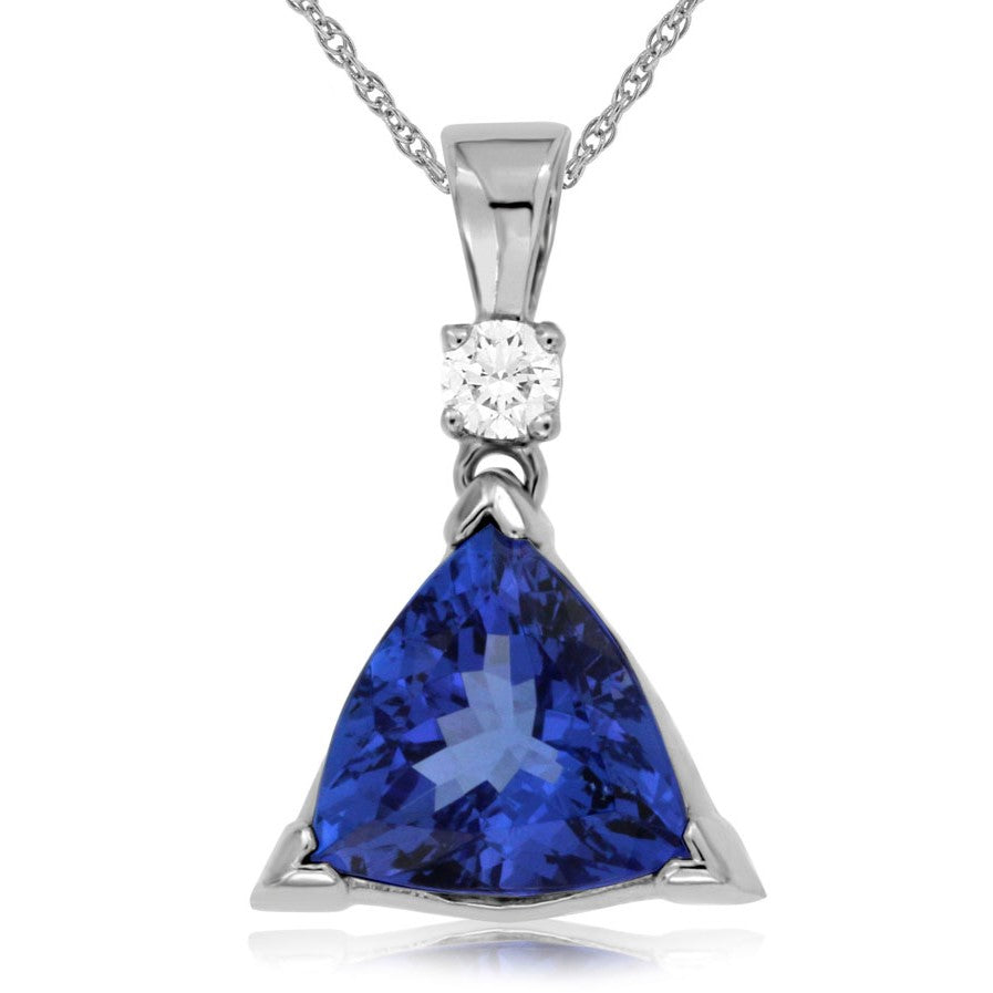 14K White Gold 2.50 CTW Tanzanite Necklace