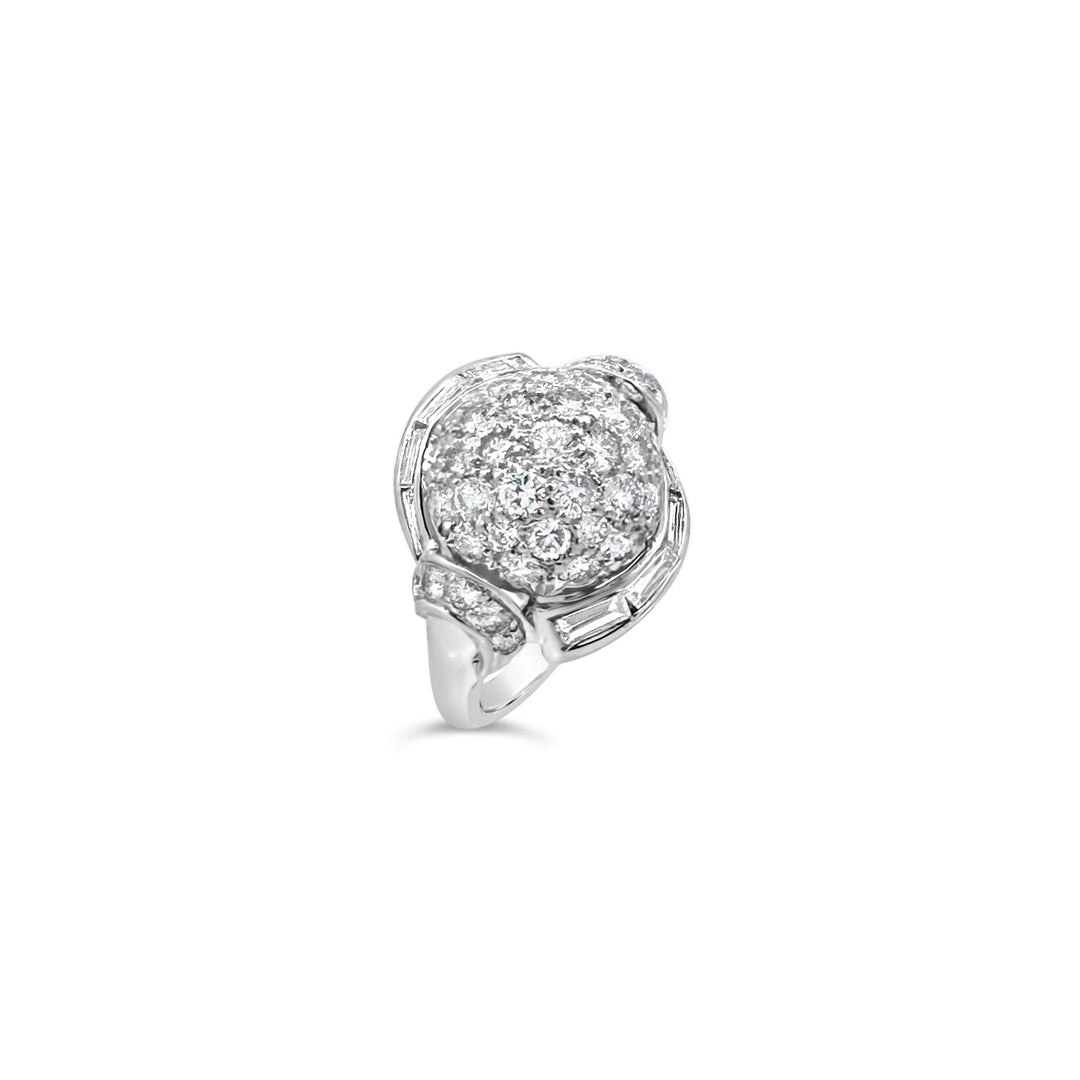 Platinum 2.90ctw Diamond Estate Ring Circa 1960s