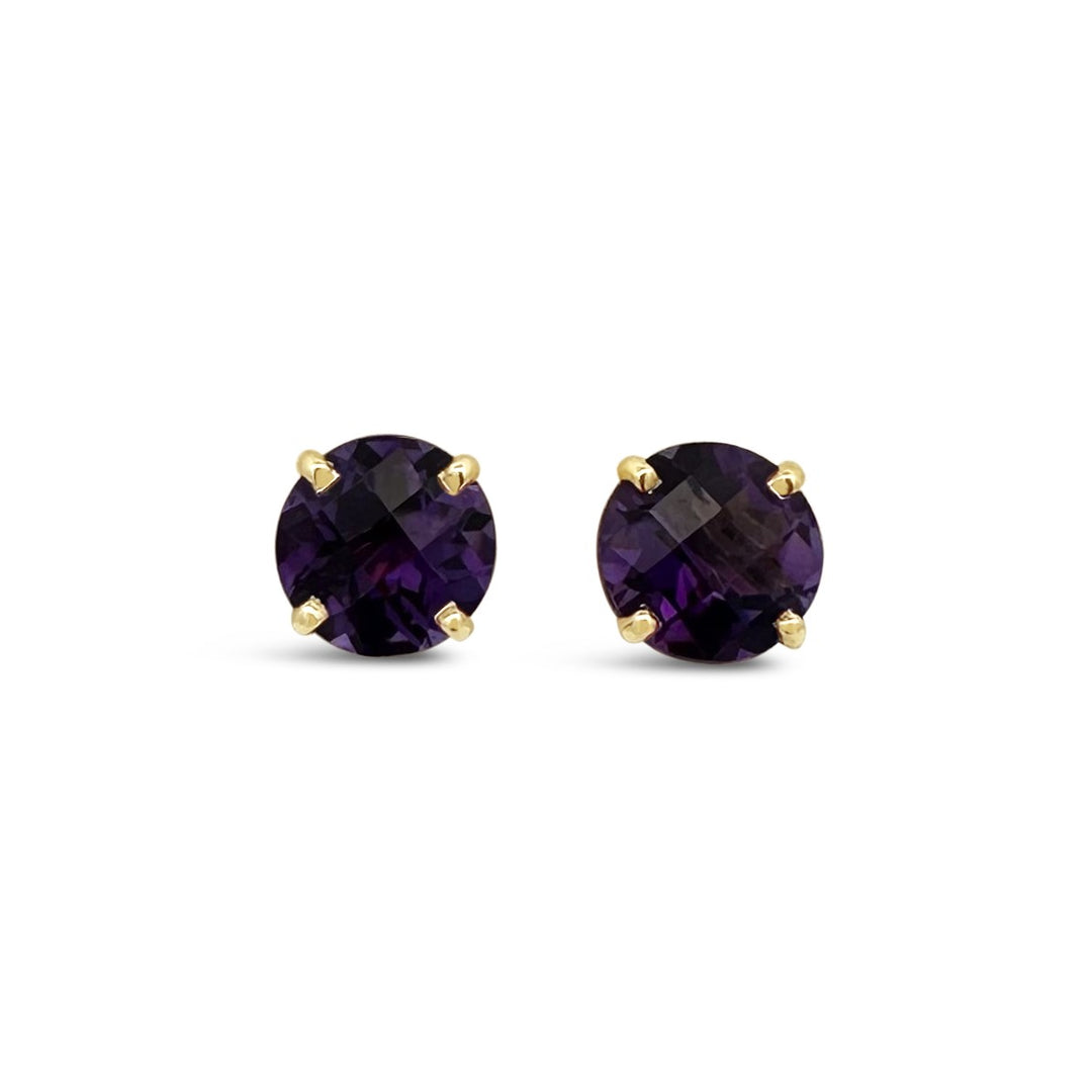 14K Yellow Gold 2.28 CTW Amethyst Earrings