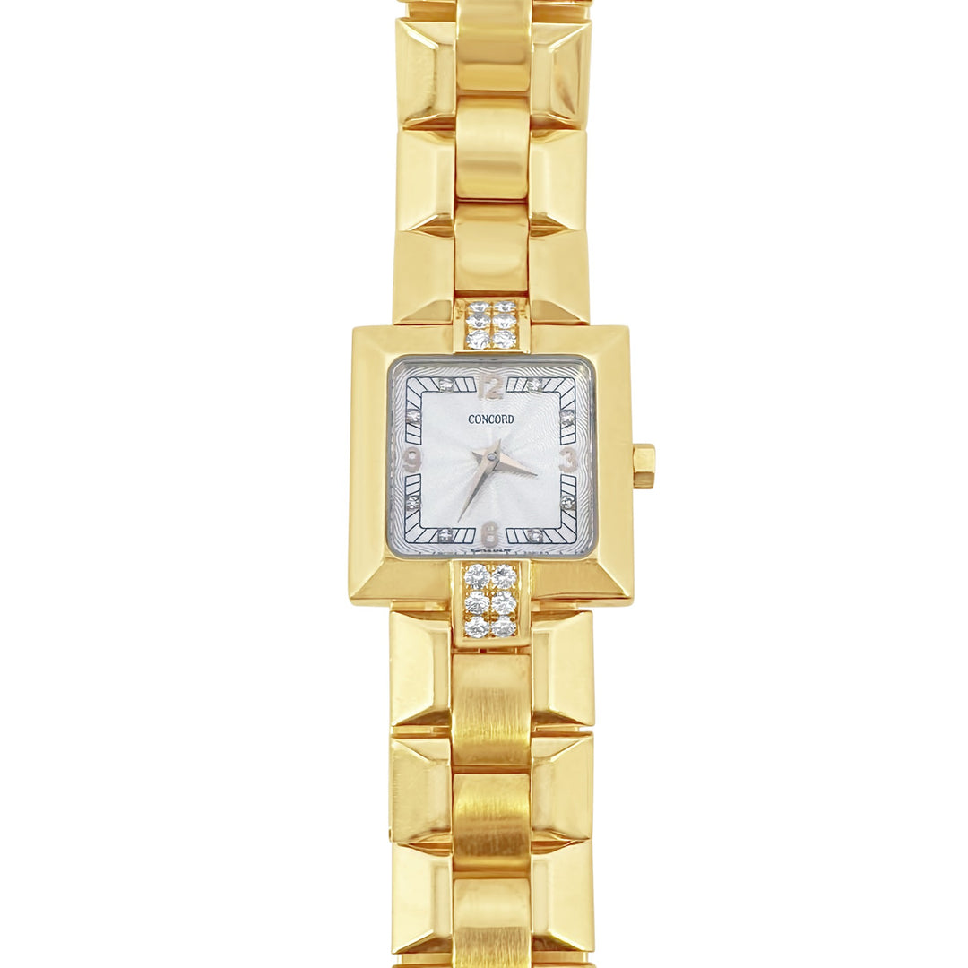 18K Yellow Gold .80cts Diamond 1990s Concord La Scalla Estate Watch