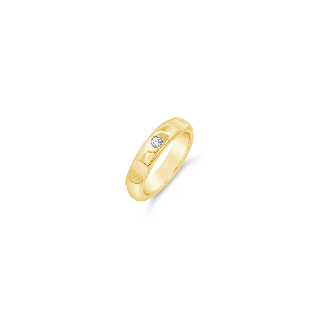 18K Yellow Gold Tiffany & Co. Paloma Picaso 3.5MM Diamond 0.02ct Estate Band