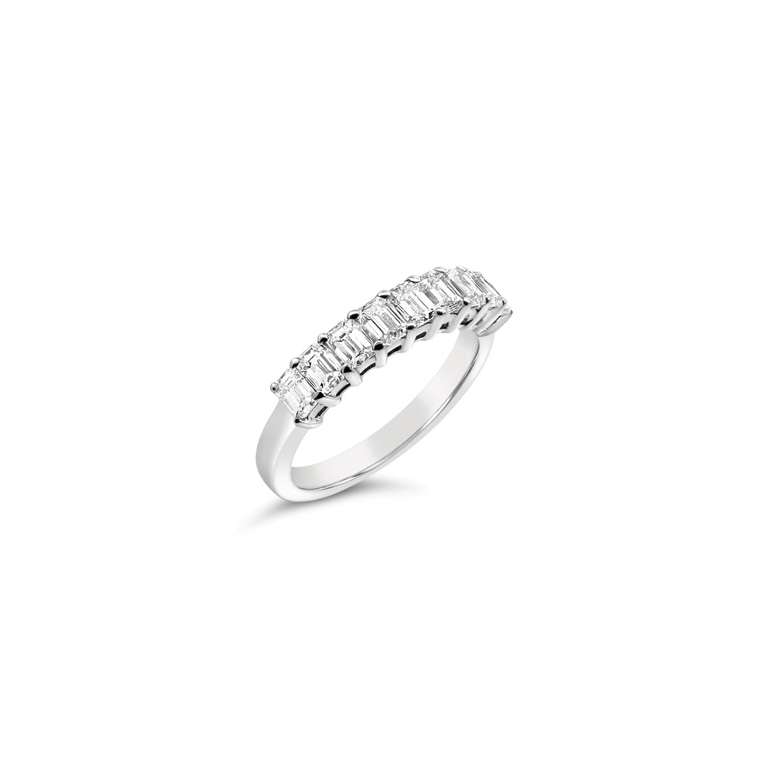 18K White Gold 1.10 CTW Baguette Diamond Channel Set Band