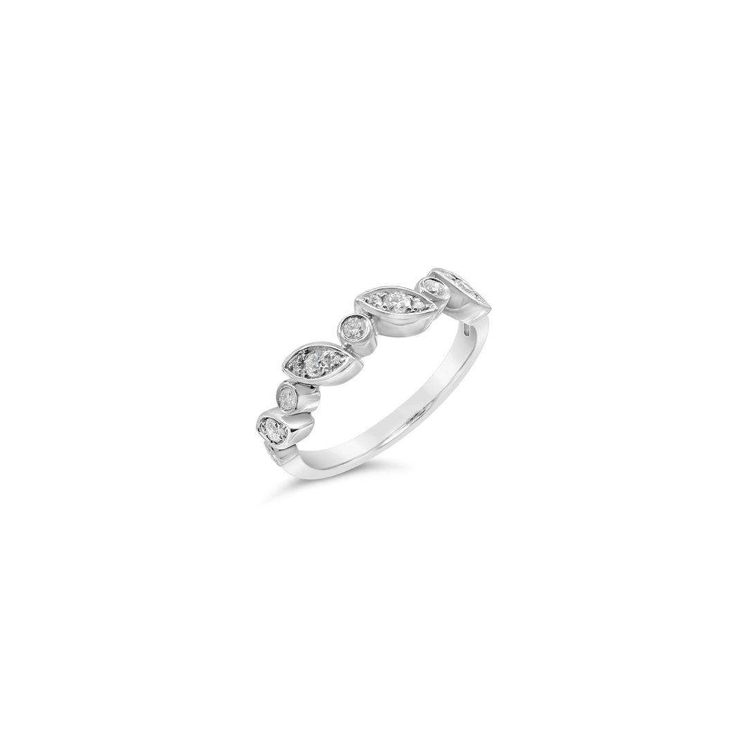 14K White Gold .26 CTW Diamond Stacking Band