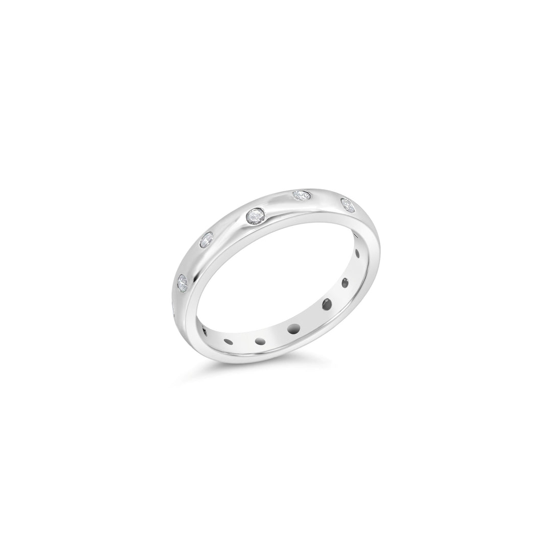 Platinum .28 CTW Diamond Flush-Set Band