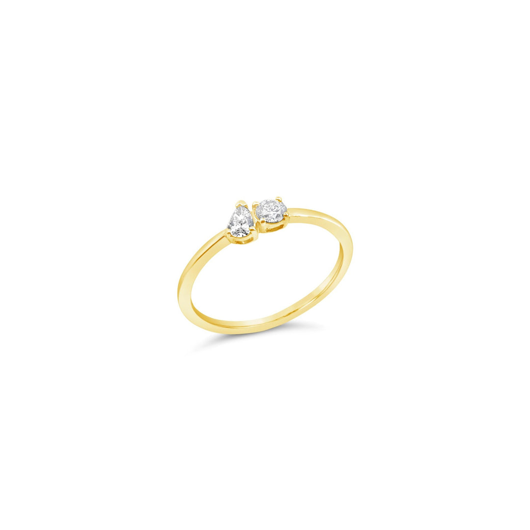 14K Yellow Gold .20 CTW Diamond Stacking Band