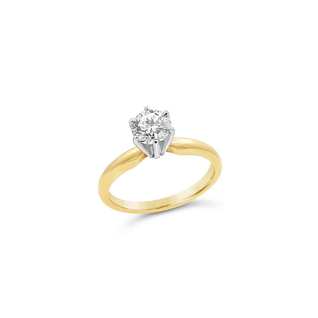 14K Yellow Gold .53 Carat Estate Diamond Engagement Ring