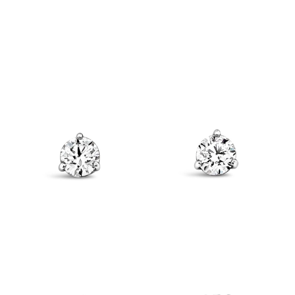 14K White Gold 1.22 CTW Diamond Earrings