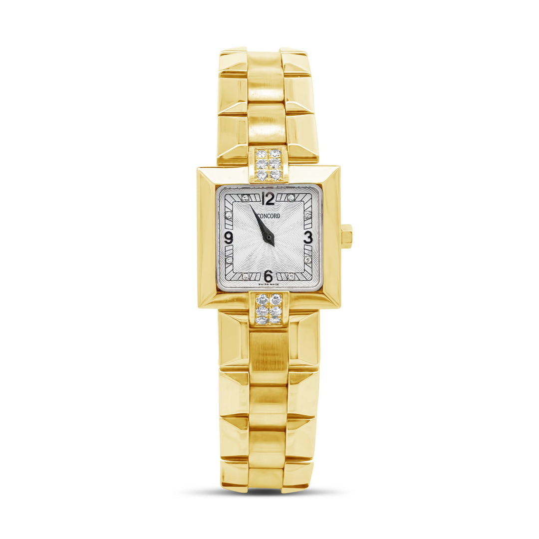 18K Yellow Gold Estate Concord Womens Watch