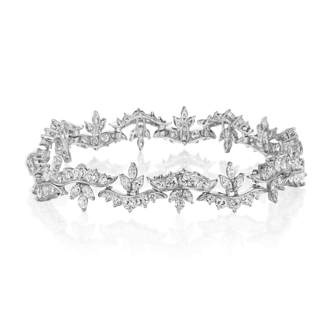 Platinum 8.58 Carat Diamond Tennis Bracelet