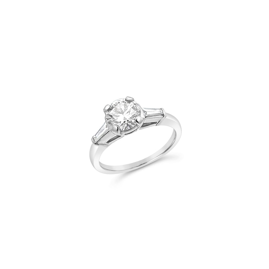 Platinum 1.12 Carat Diamond Engagement Ring