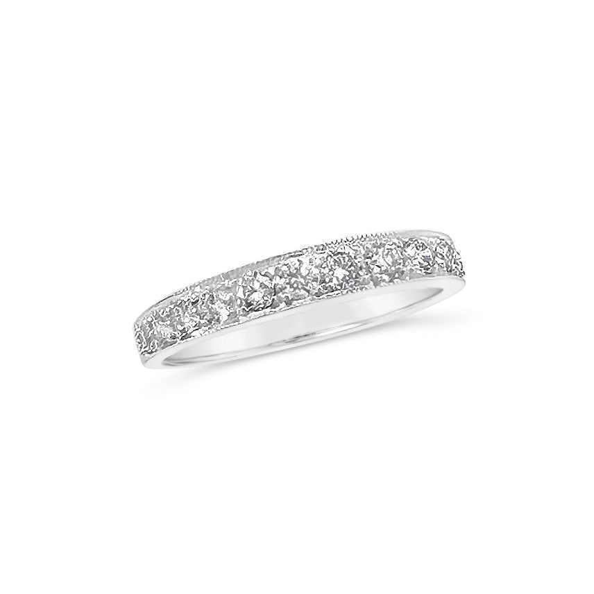 18K White Gold .56ctw Diamond Band