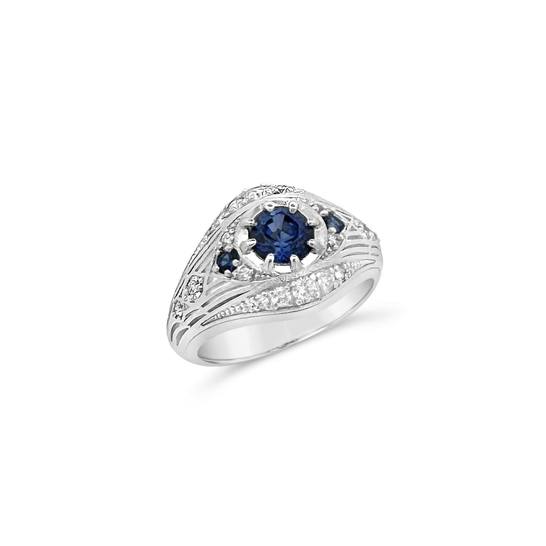 Platinum 1.34 Carat Sapphire NTF Custom Ring