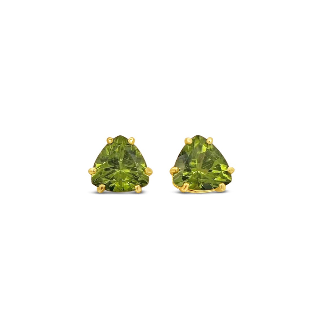 14K Yellow Gold 1.71CTW Peridot Earrings