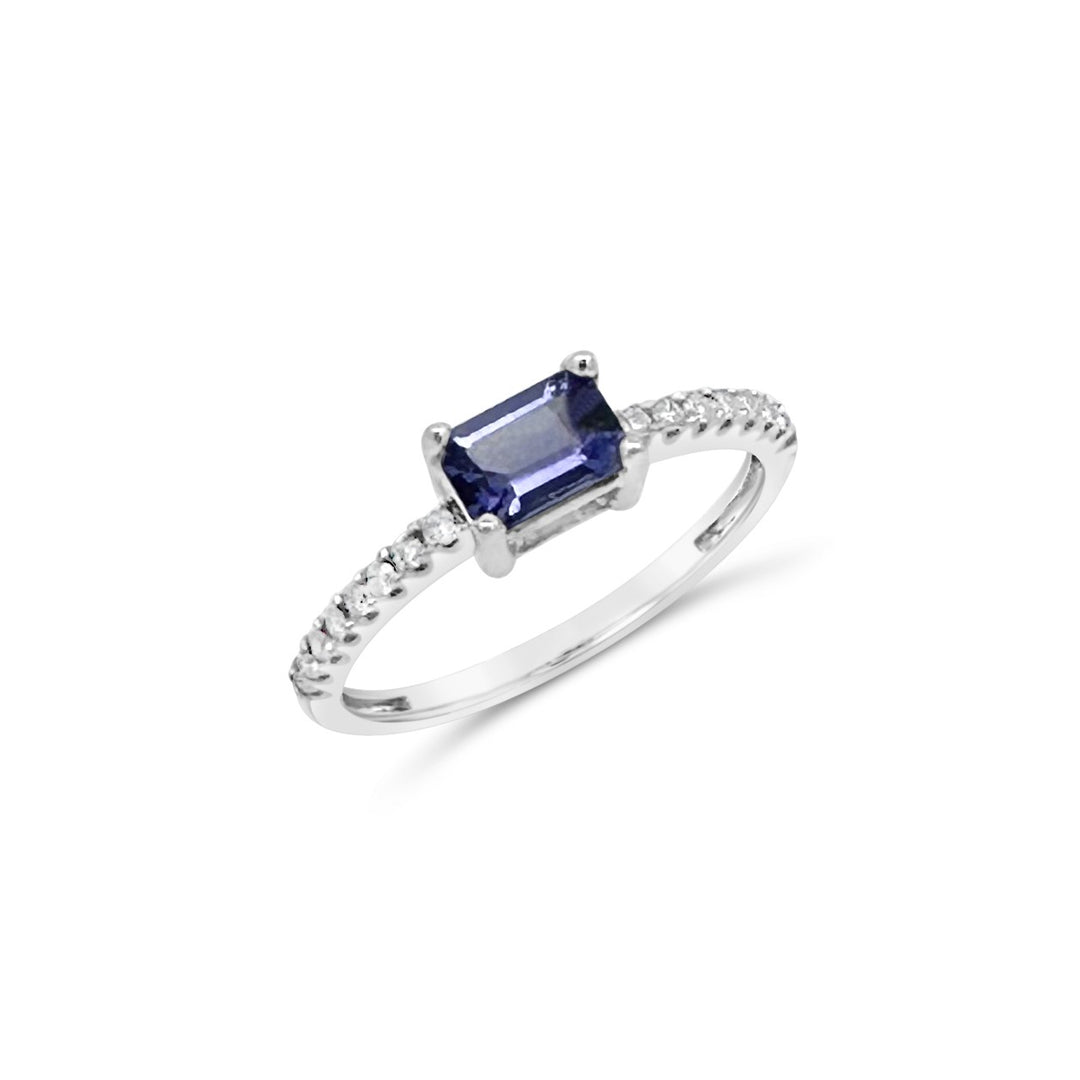 14K White Gold .60 Carat Tanzanite Ring
