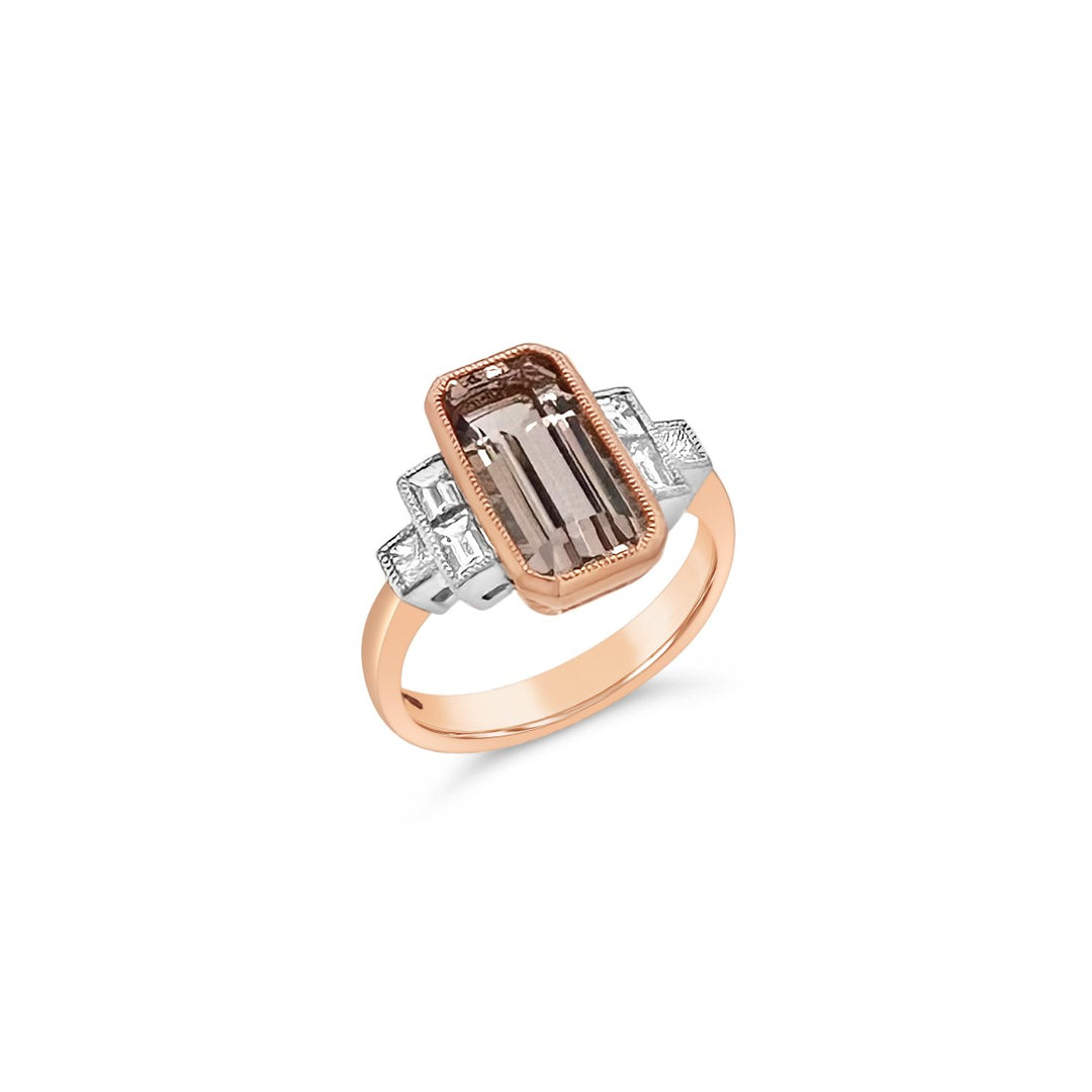 18K Rose Gold 2.90 Carat Morganite Ring