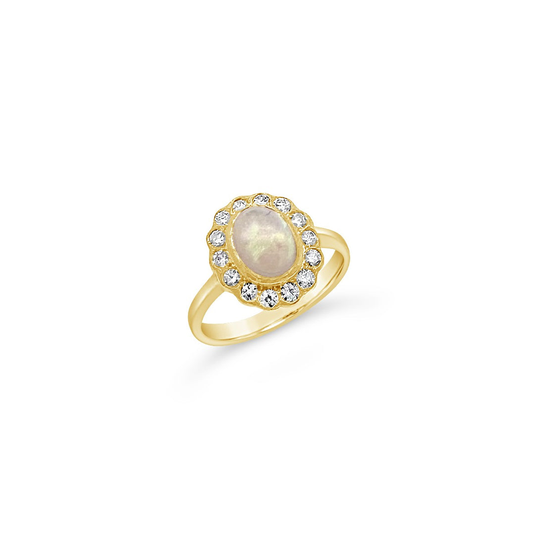 18K Yellow Gold Opal Ring