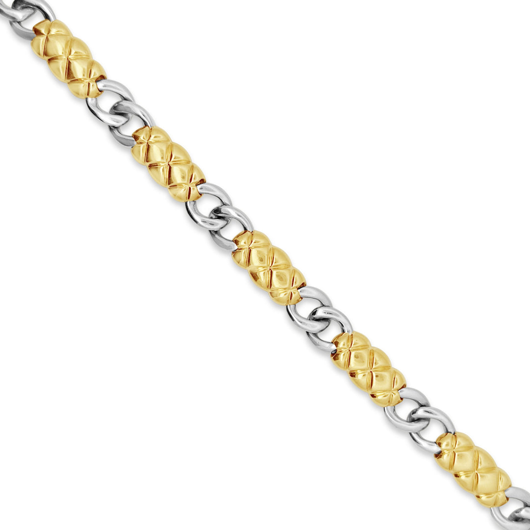 18K Yellow Gold and Platinum Estate Bracelet