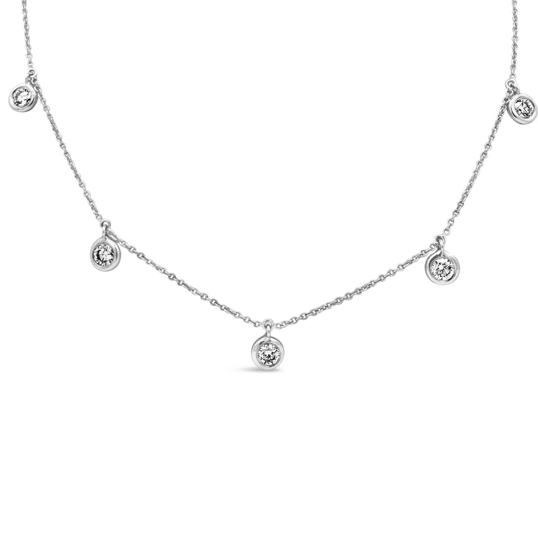18K White Gold 1.00 CTW Diamond Necklace