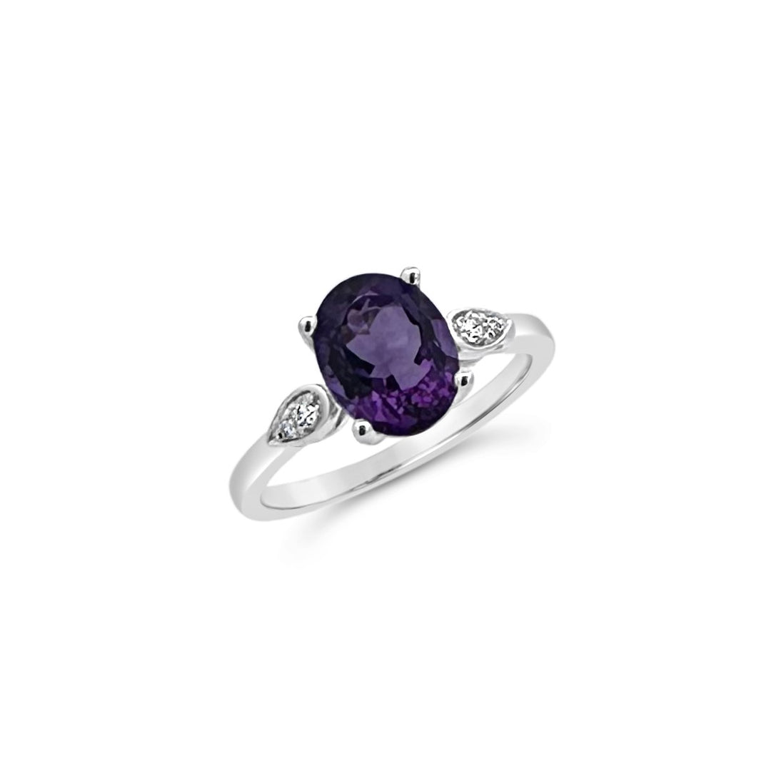 14K Yellow Gold 1.79 Carat Amethyst Ring