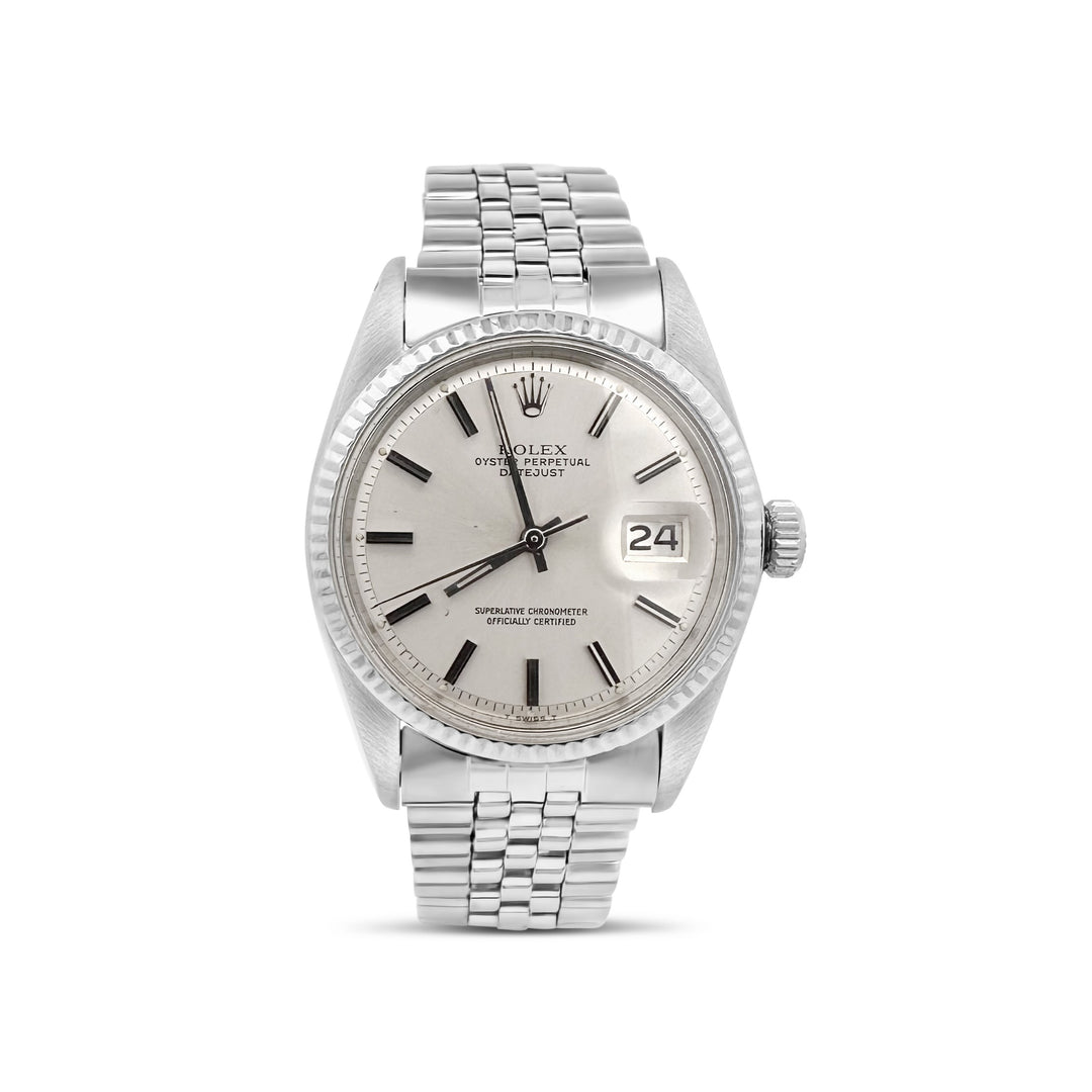 18K White Gold & Steel Estate Pre-owned Rolex Oyster Perpetual Datejust