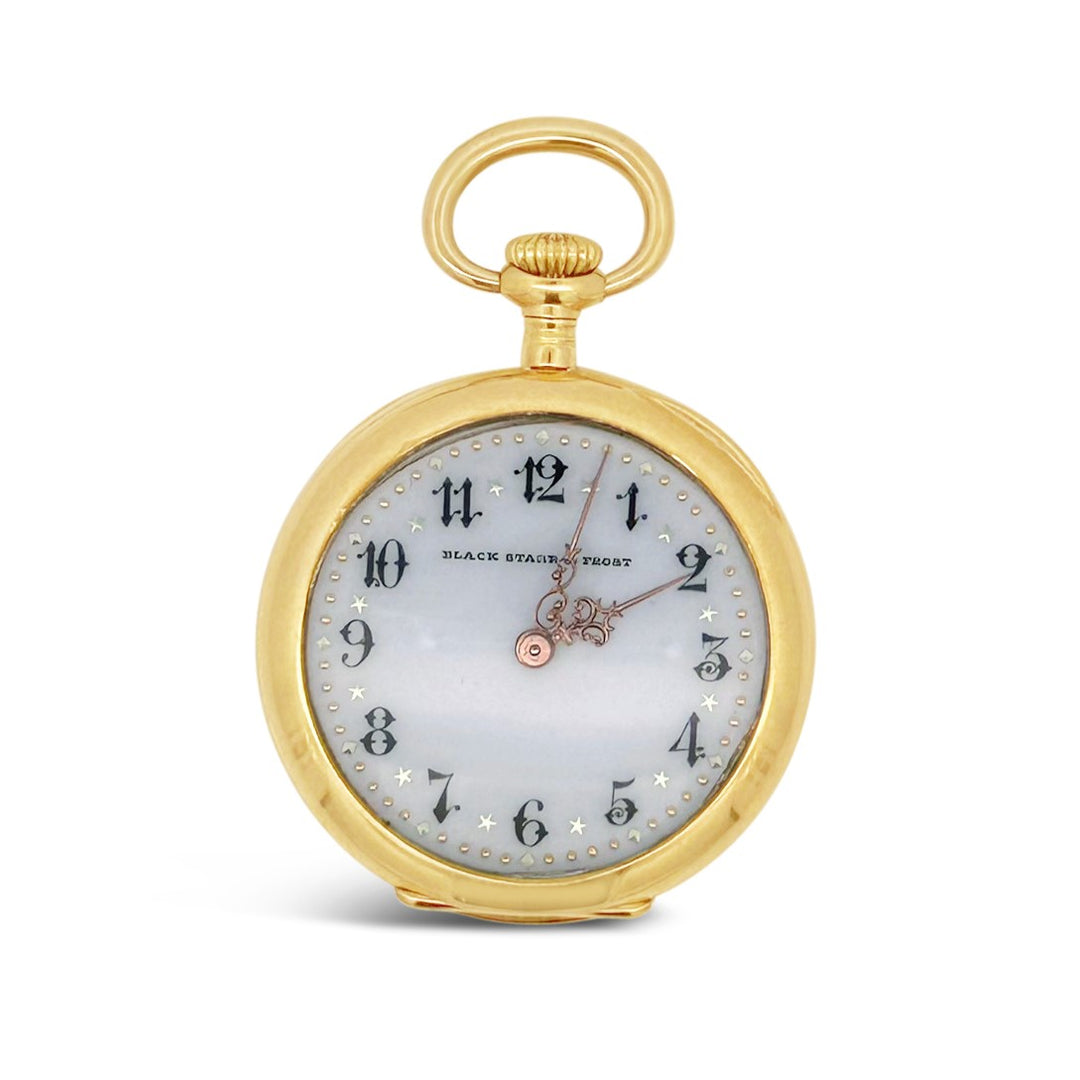 18K Yellow Gold "Black Starr & Frost" Swiss Circa 1900 Pocket Watch