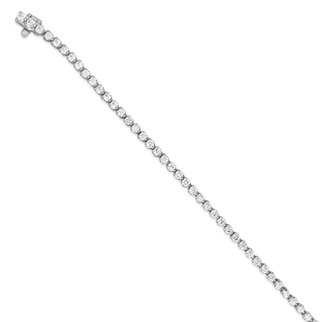 14k White Gold 3.05ctw Diamond Tennis Bracelet