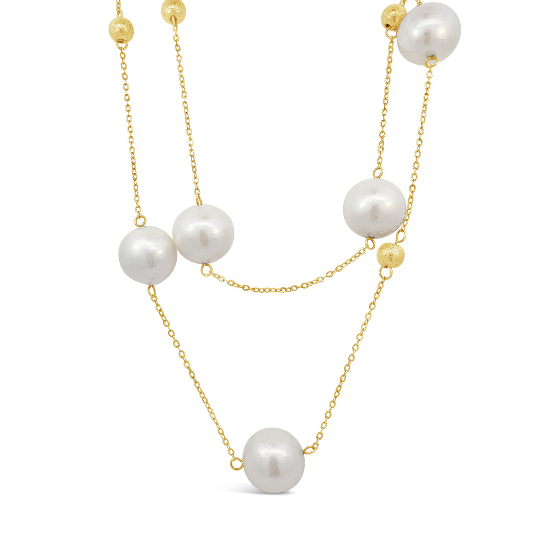 14K Yellow Gold Fresh Water Pearl Necklace