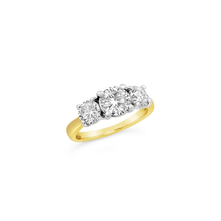 14K Yellow and White Gold 1.80CTW Estate Diamond Ring