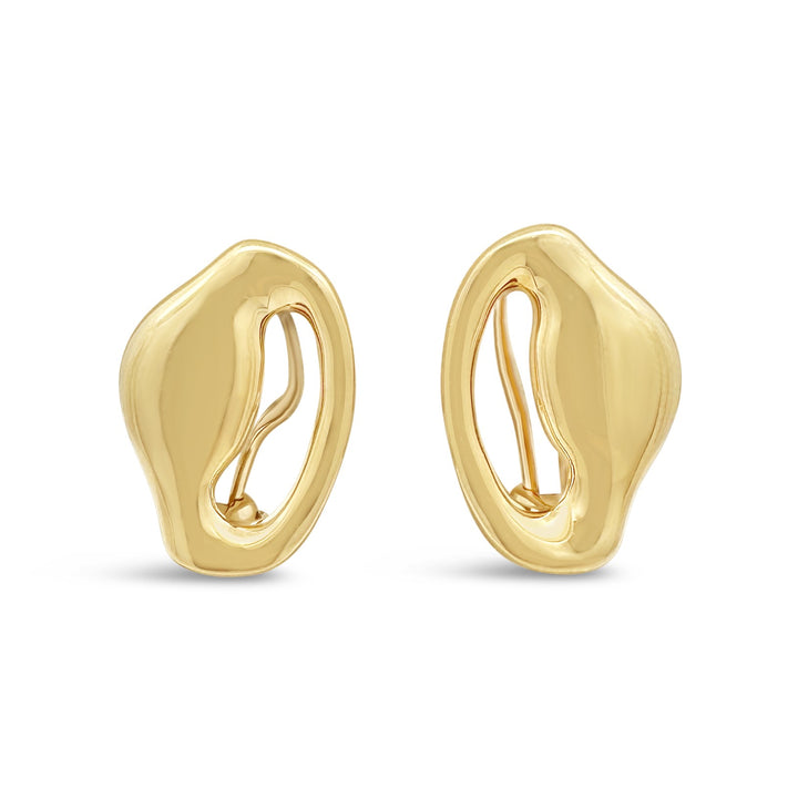 18K Yellow Gold "Tiffany" Circa 1980 Estate Earrings
