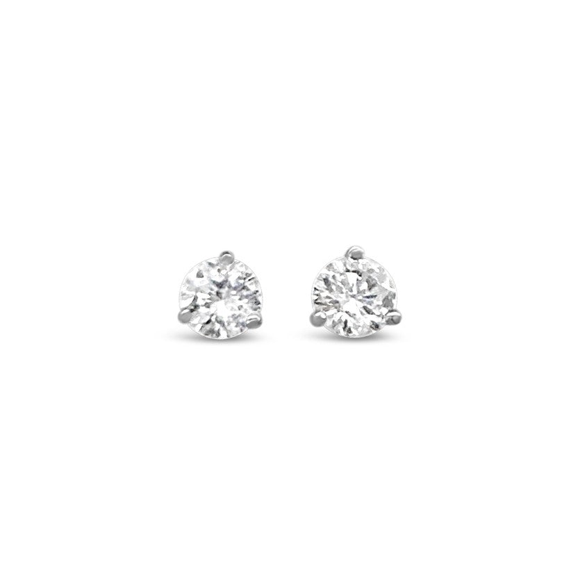 14K White Gold 1.02ctw Diamond Studs
