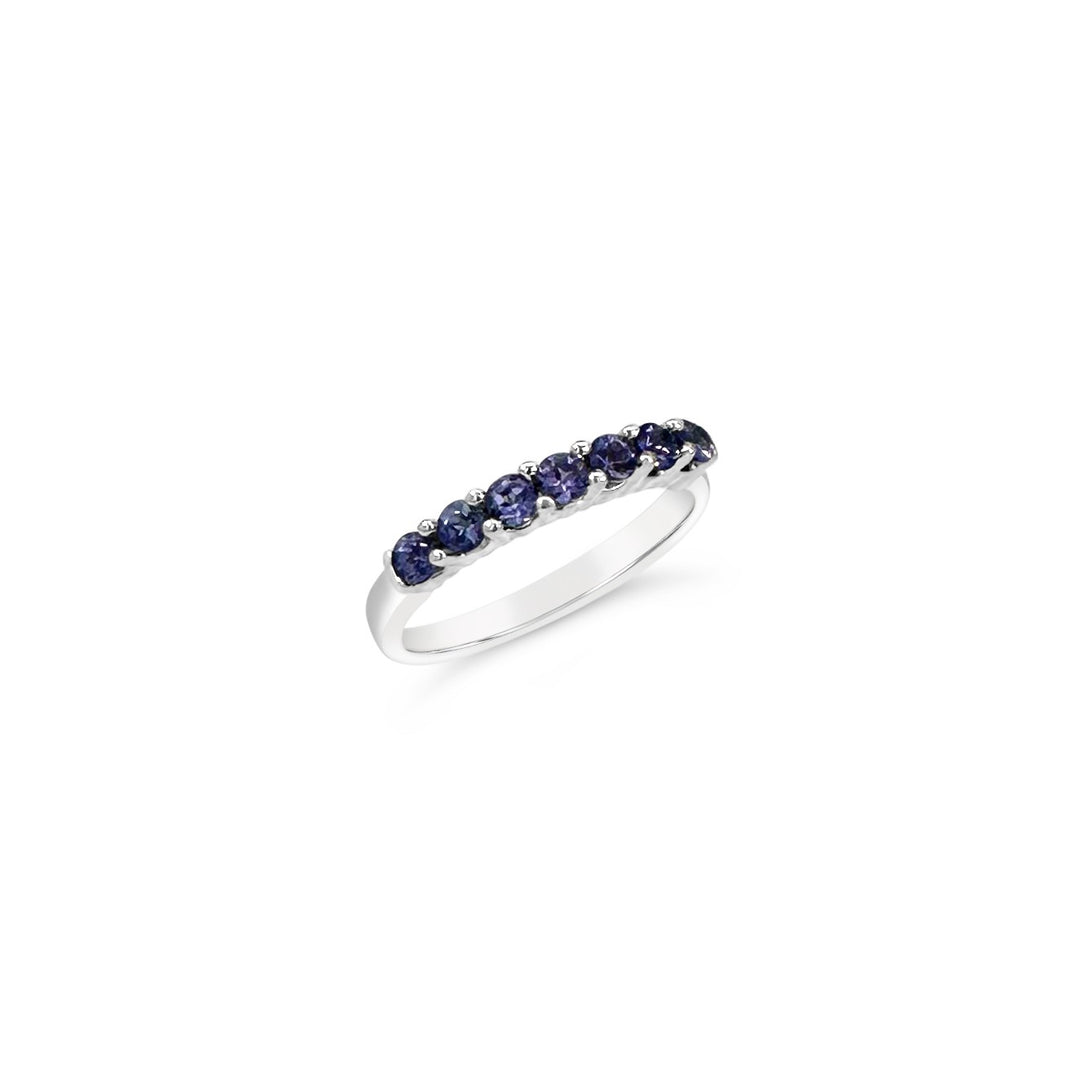 14K White Gold .55ctw Tanzanite Band