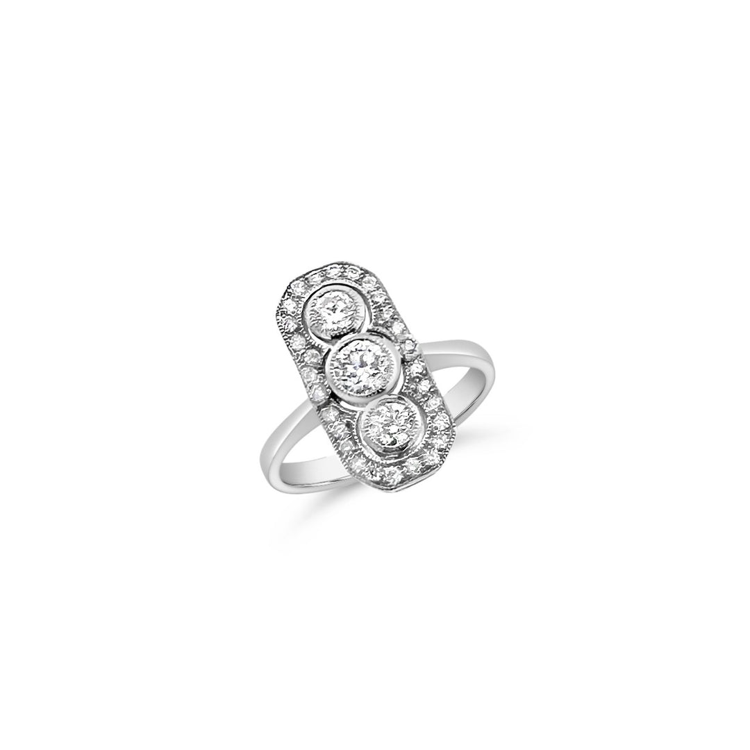 18K White Gold 1.02 Carat Diamond Engagement Ring