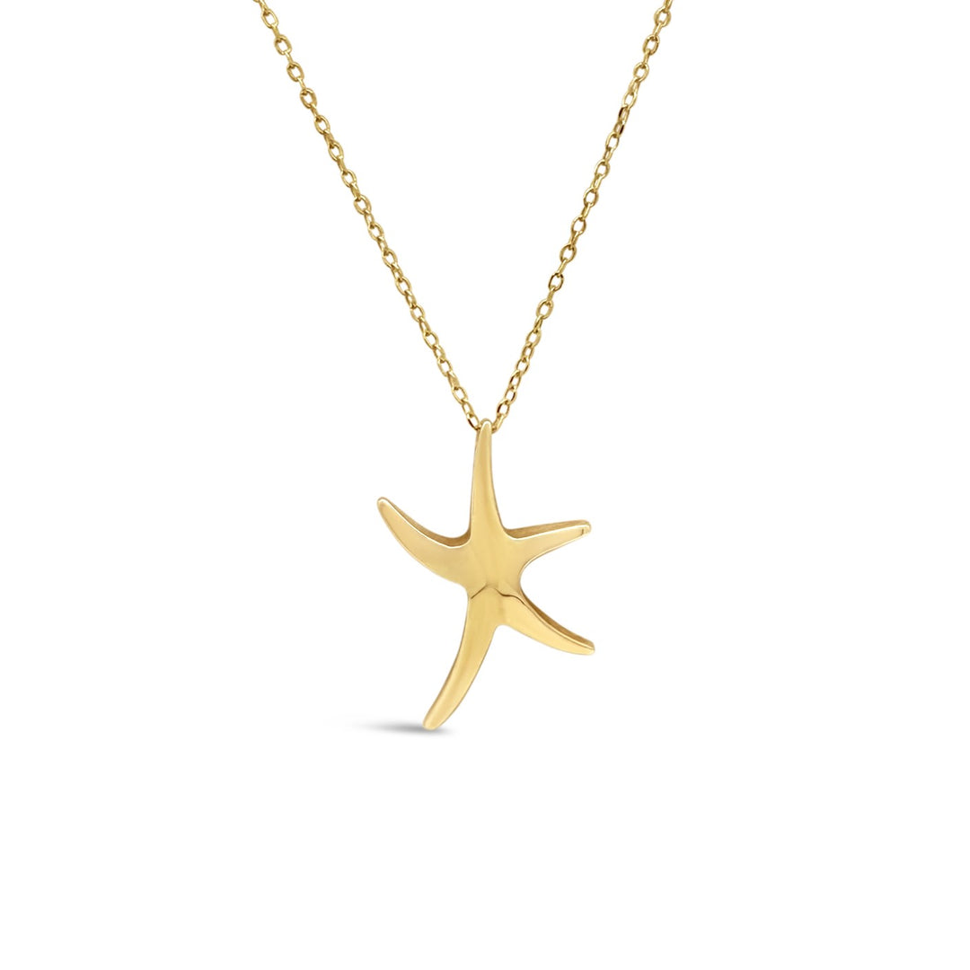 14K Yellow Gold Starfish Pendant