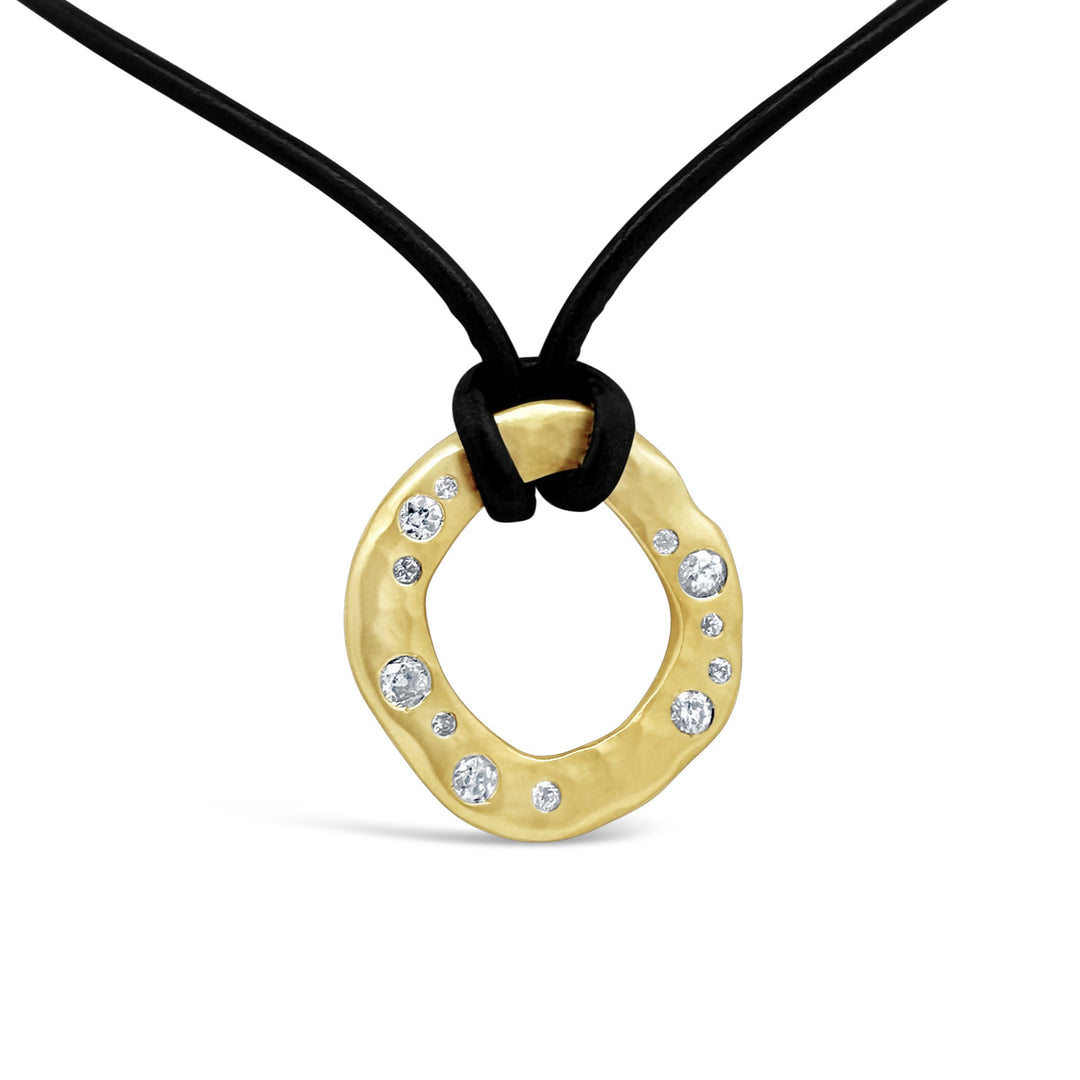 18K Yellow Gold Diamond Accented NTF Custom Necklace