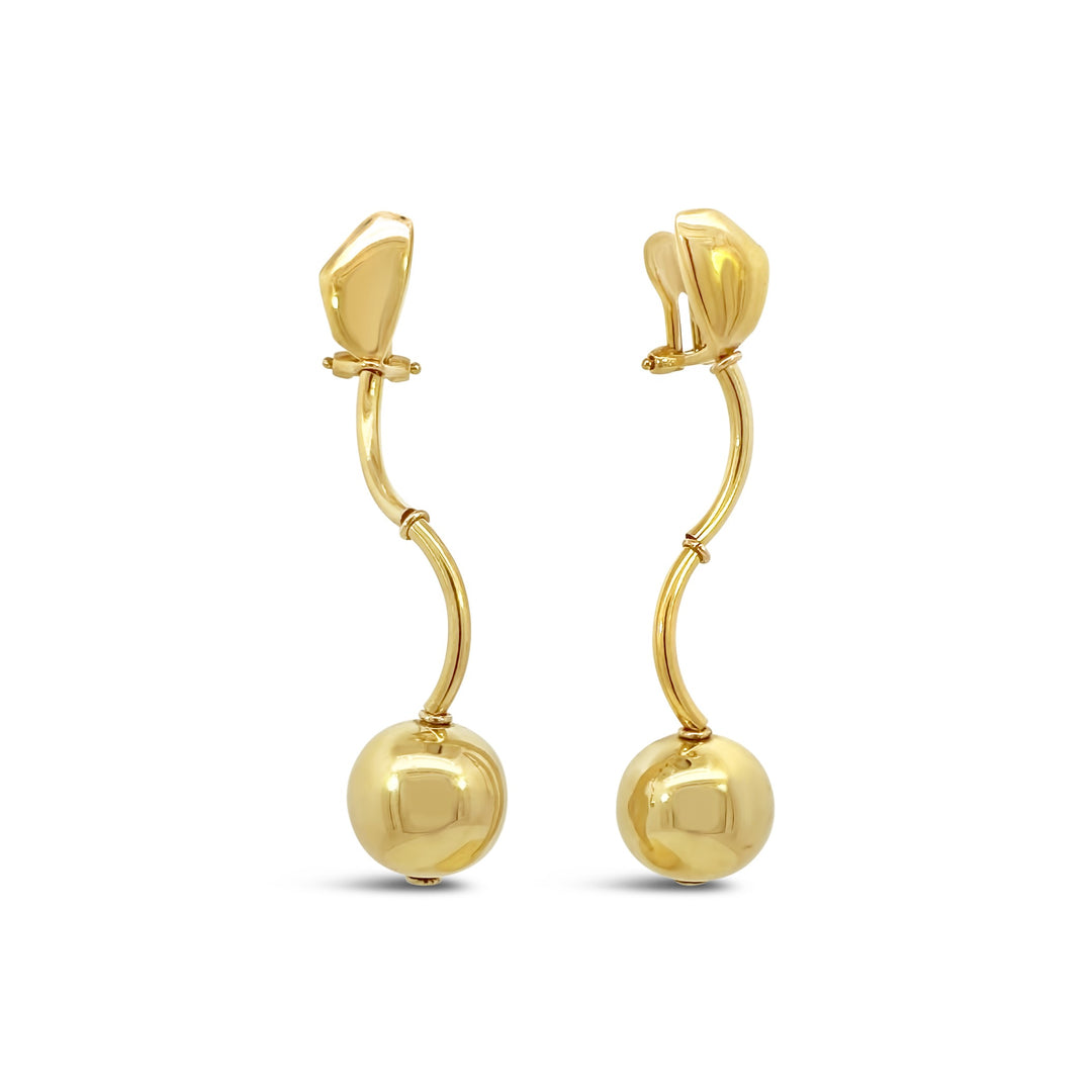 18K Yellow Gold Manfredi Estate Bubble Earrings
