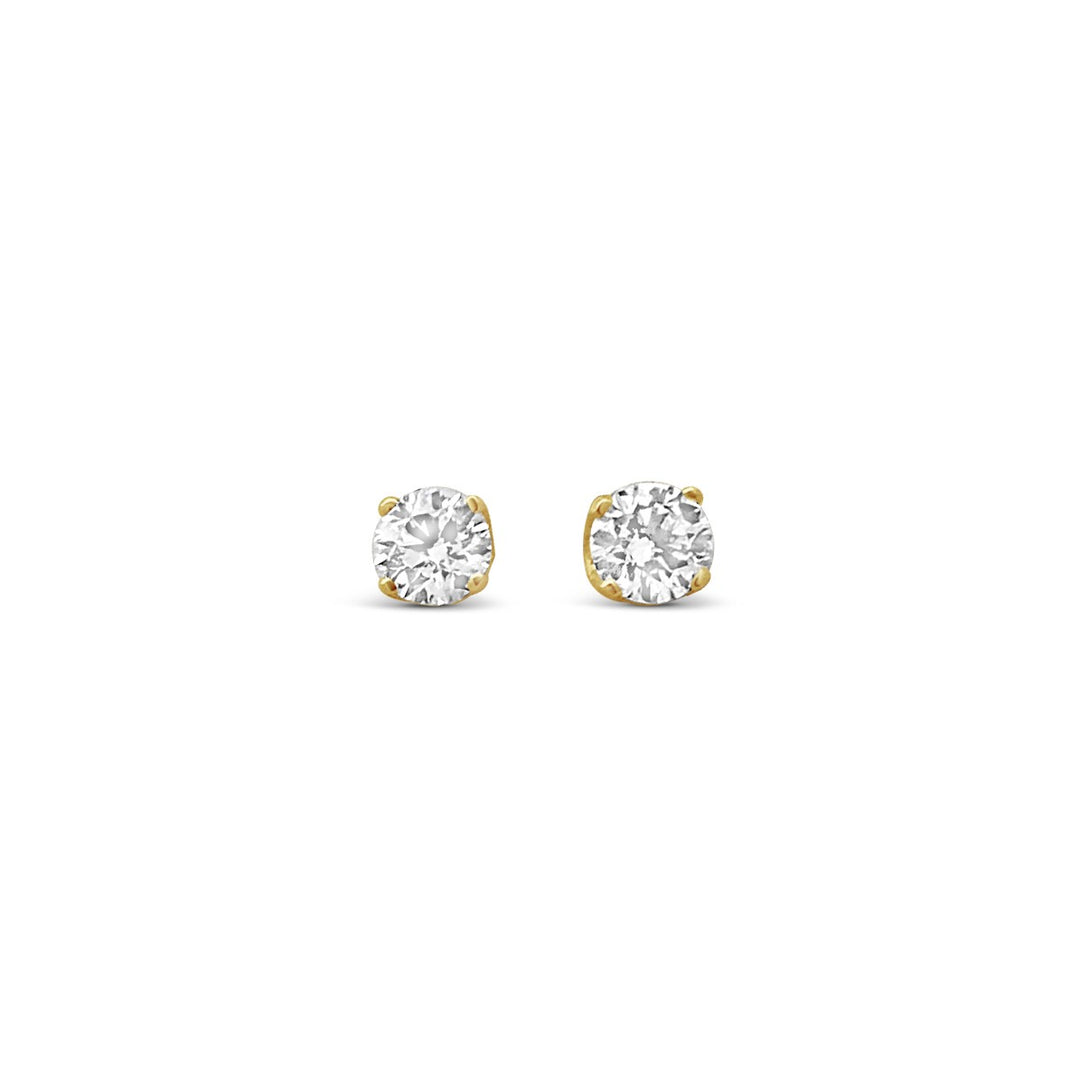 14K Yellow Gold .36CTW Diamond Stud Earrings