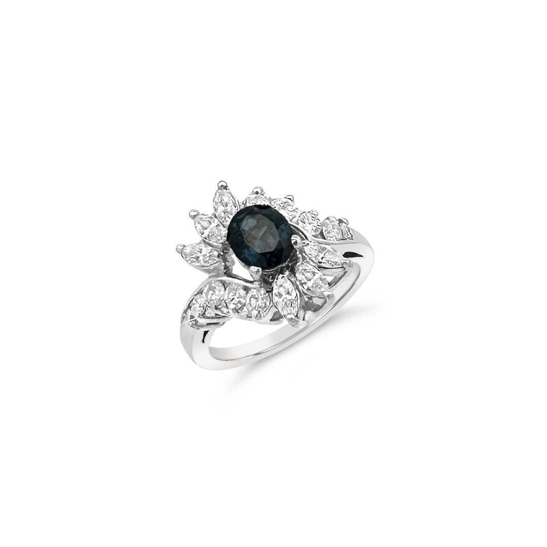 Platinum 1.14 Carat Sapphire Ring