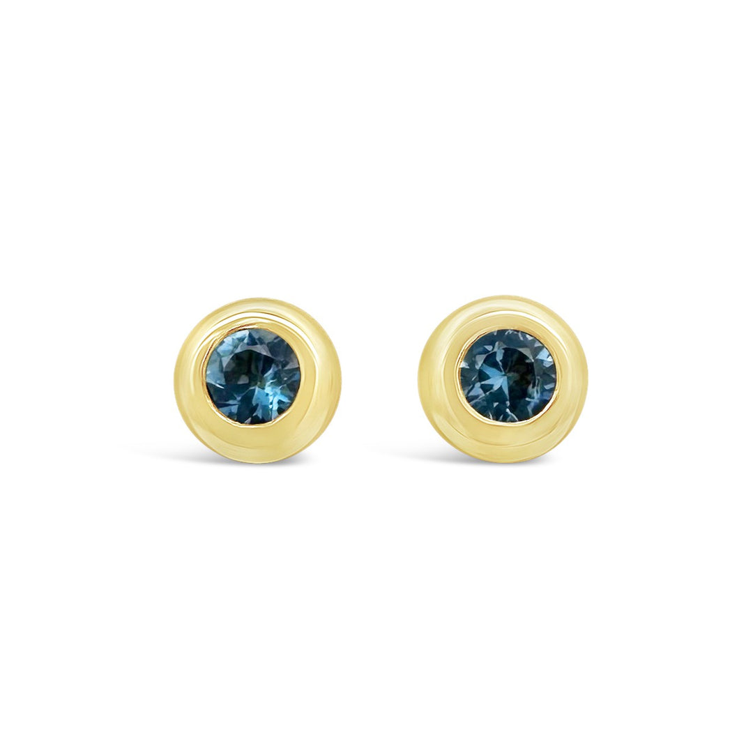 18K Yellow Gold .84 CTW Aquamarine Earrings