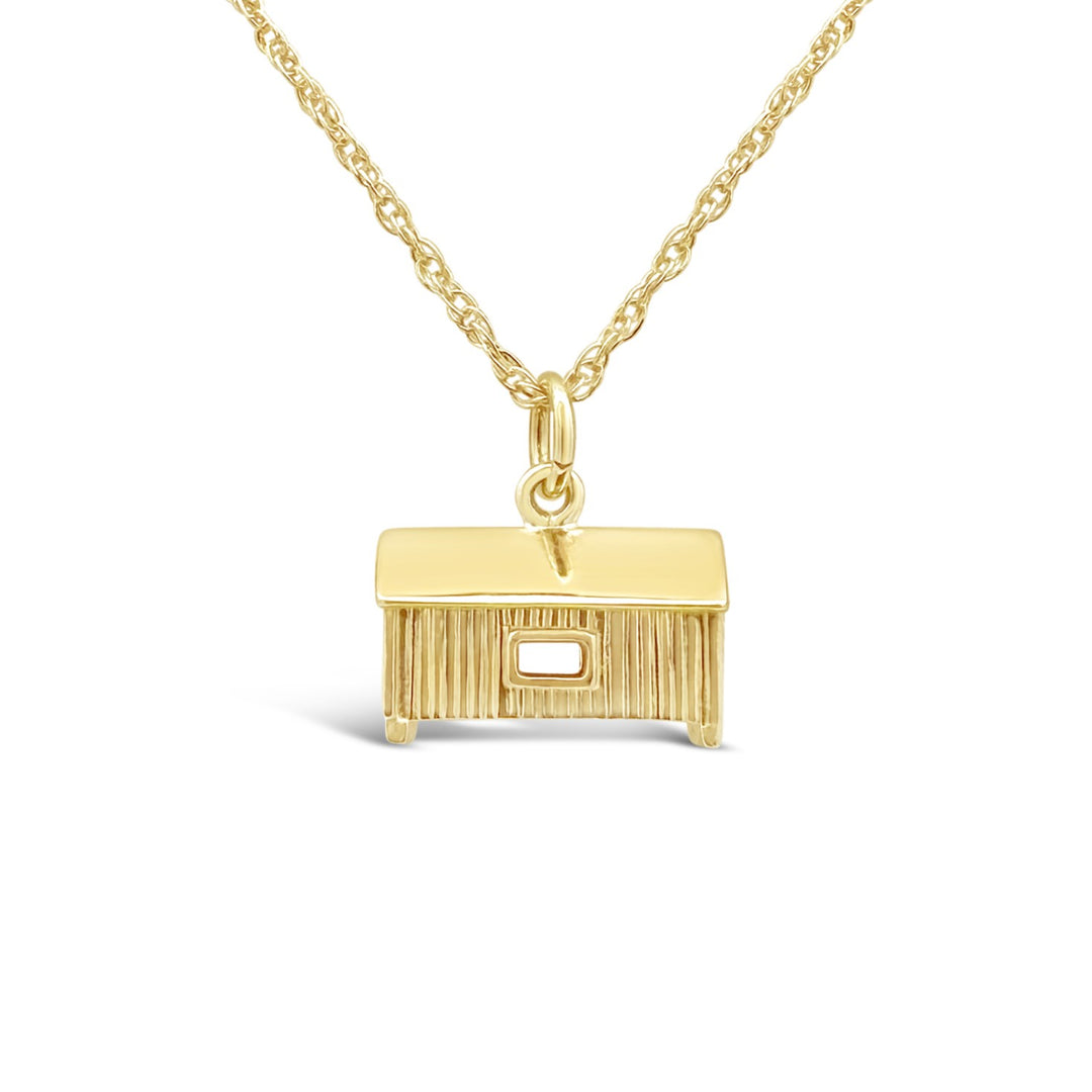 14K Yellow Gold Foster Covered Bridge Charm