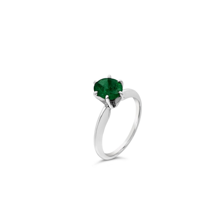 Platinum 1.02ct Emerald Estate Ring