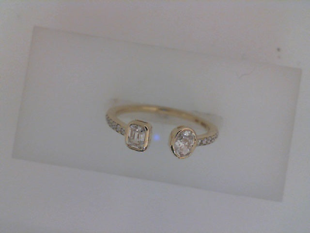 14K Yellow Gold .50 CTW Diamond Modern Stacking Band