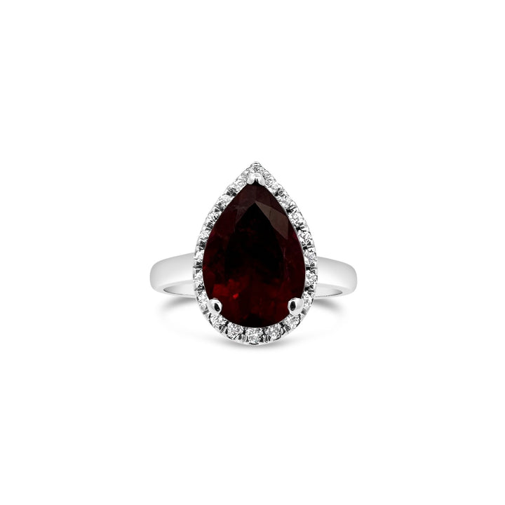 14K White Gold 3.40ct Pink Tourmaline NTF Design Ring