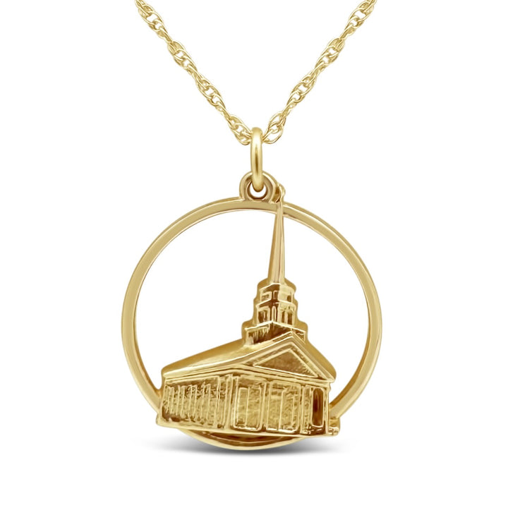 14K Yellow Gold Stowe Church Charm