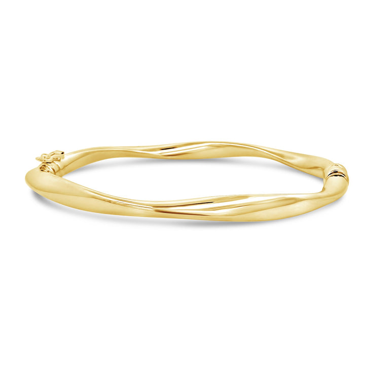 14K Yellow Gold Twisted Bangle