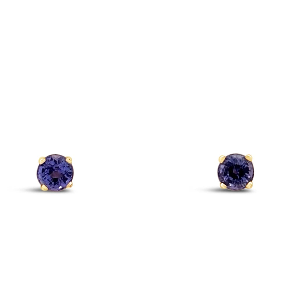 14K Yellow Gold 1.19 CTW Tanzanite Earrings