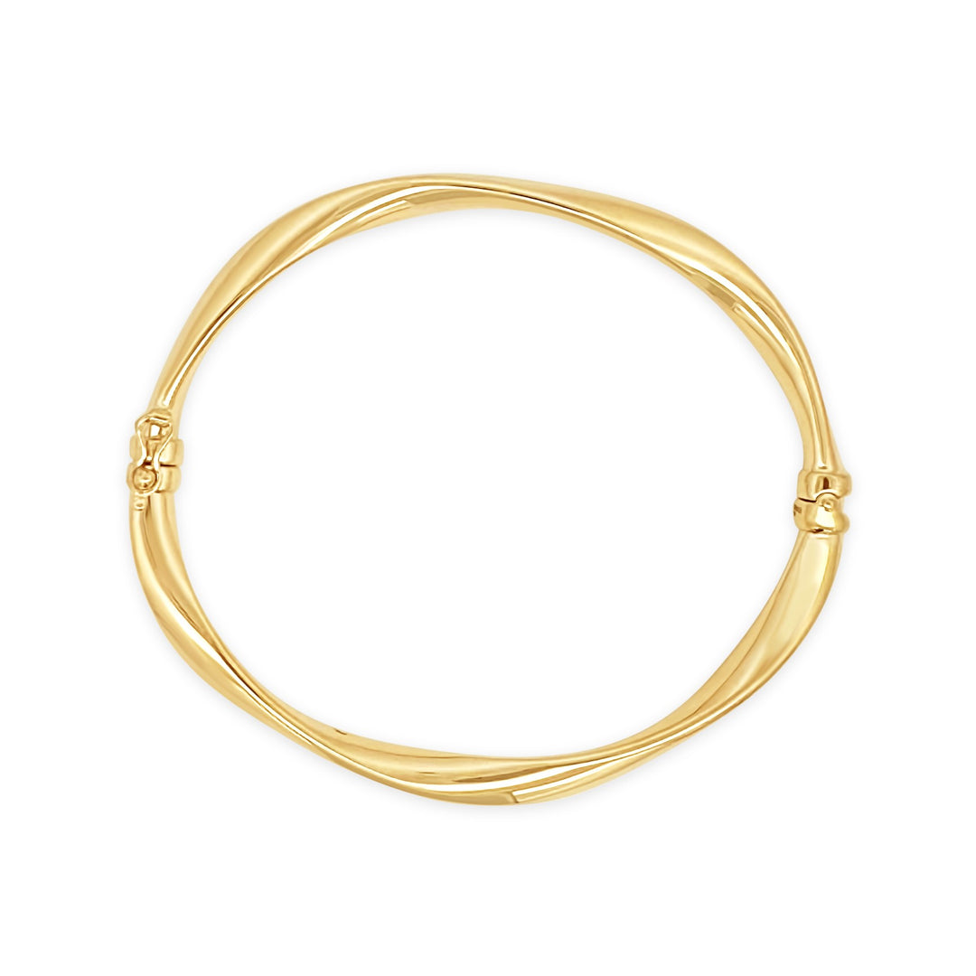 14K Yellow Gold Twisted Bangle